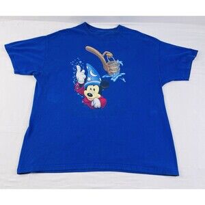Disneyland Walt Disney By Hanes Blue T- Shirt Magical Mickey Mouse Y15 Size XL